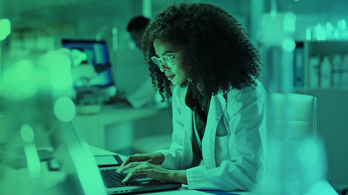 lady looking at computer