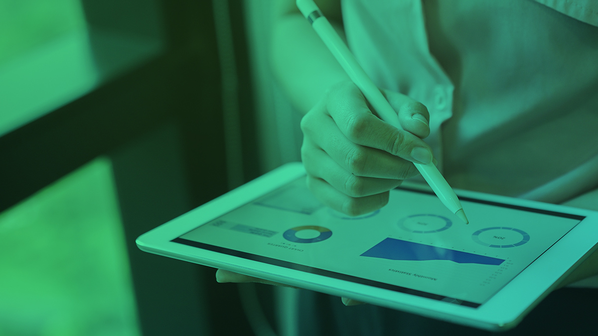 tablet showing data