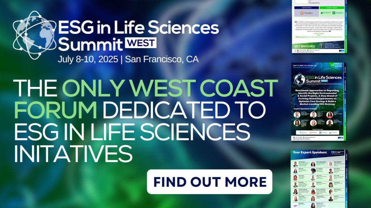 The ESG in Life Sciences Summit is coming to the West Coast!